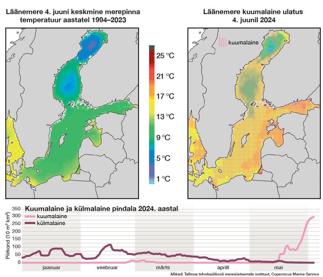 Läänemere temperatuur külmalaineta