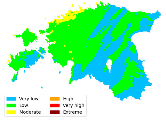 Tuleohuindeks FWI järgi 26. augustil 2024